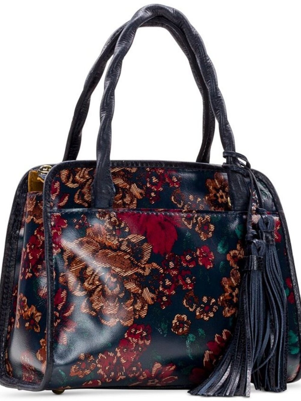 Patricia Nash Fall Tapestry Print Leather Handbag - Picture 2 of 11
